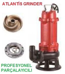 Atlantis Blu GRINDER 22-2.2T 3Hp 380V Profesyonel Tip Özel Parçalayıcılı Foseptik Pompa