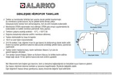 Alarko KGT 60Y  60 Litre 10 Bar Yatık Ayaklı Kapalı Tip Hidrofor ve Genleşme Tankı