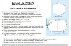 Alarko KGT 80Y  80 Litre 10 Bar Yatık Ayaklı Kapalı Tip Hidrofor ve Genleşme Tankı