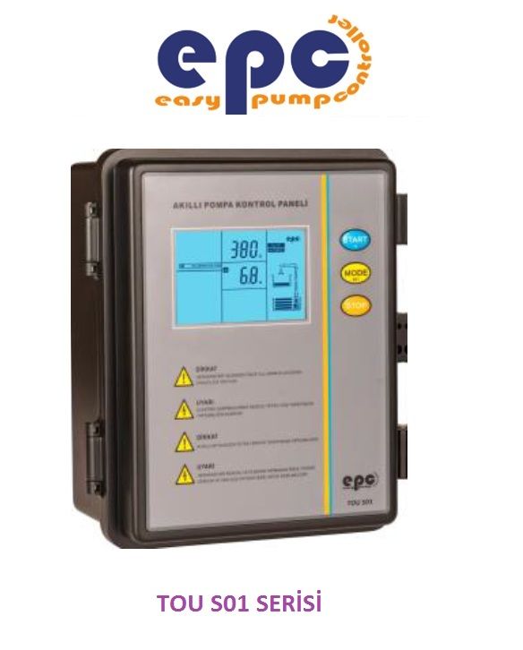 EPC TOU S01 SERİSİ - IP 65- 15 KW (20 HP)TRİFAZE 380V-50 HZ TEK POMPALI PANO - AKILLI KONTROL ÜNİTESİ (Dalgıç pompa, hidrofor ve drenaj pompalarında kullanım.)