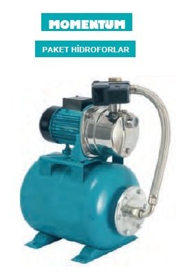 MOMENTUM PJM101C-24A - 1.25Hp - 220V - PASLANMAZ JET POMPALI PAKET HİDROFOR