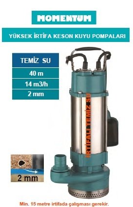 MOMENTUM PSP6-39-1.5 -2HP-220V- YÜKSEK İRTİFALI TEMİZ SU KESON KUYU DALGIÇ POMPASI