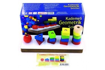 Ahşap Kademeli Geometrik Şekiller