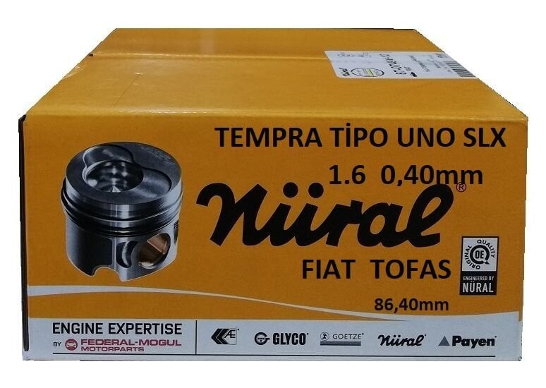 Tofaş Motor Piston ve Segman Takımı 0,40mm Tempra Tipo Uno SLX 1.6 Motorlar İçin Goetze Orjinal Üründür