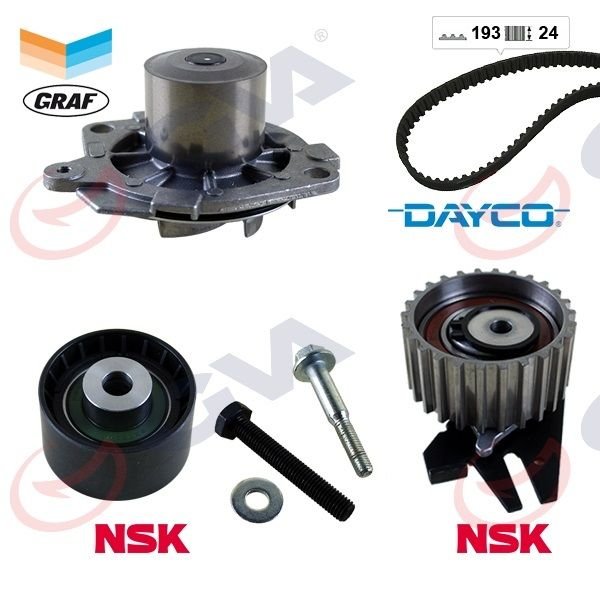 Fiat Palio 1.9 Dizel Triger Seti Devirdaimli 2001 Model ve Sonrası Araçlara Uyumludur 193x24