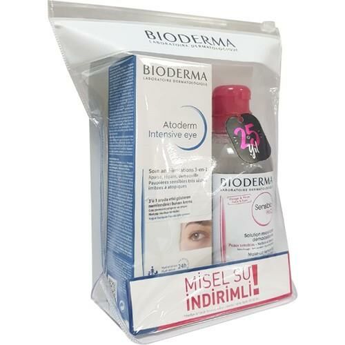 Bioderma Atoderm Intensive Göz Çevresi Kremi 100 ml + Sensibio H2O Misel Su 250 ml Set