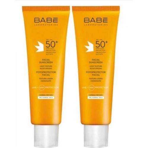 Babe Fotoprotector SPF50+ Yüz Güneş Kremi Normal Ciltler 50 ml x 2 Adet