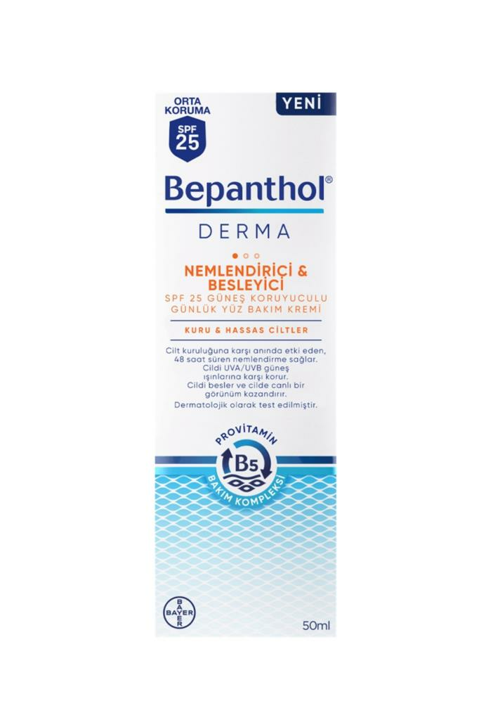 Bepanthol Derma Yoğun Nemlendirici ve Besleyici Spf 25 Yüz Bakım Kremi 50 ml