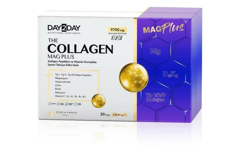 Day2Day The Collagen Mag Plus 30 Saşe - Çilek + Karpuz Aromalı