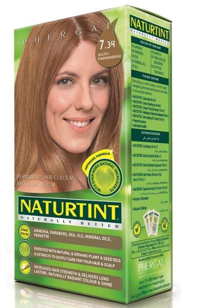 Naturtint Naturally Better Kalıcı Saç Boyası 7.34 Işıltılı Fındık Kabuğu
