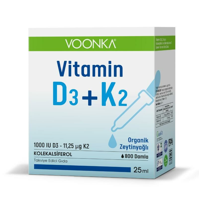 Voonka Vitamin D3+K2 Damla 25 ml