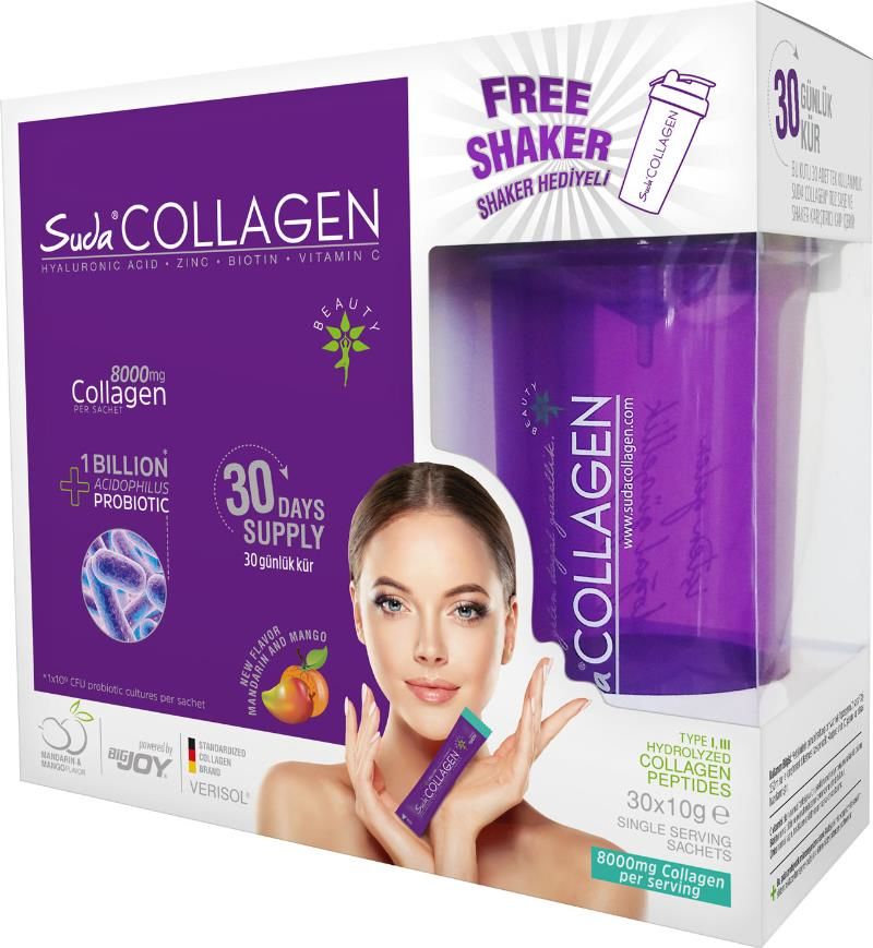 Suda Collagen + Probiotic Mandarin - Mango Aromalı 10gr x 30 Şase