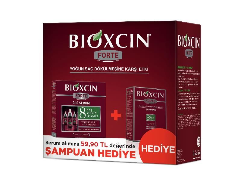 Bioxcin Forte Yoğun 3x30 ml Serum+ Şampuan 300 ml Hediyeli Dökülme Karşıtı Saç Serumu