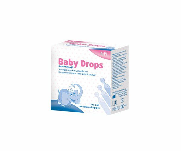 Baby Drops Fizyolojik Göz ve Burun Serumu 10x5 ml