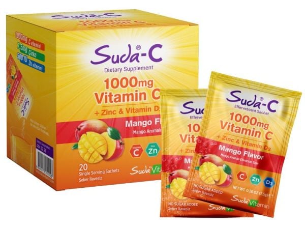 Suda Vitamin C 1000mg Mango Aromalı 20 Saşe