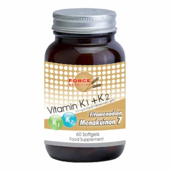 Force Nutrition Vitamin K1 + K2 60 Yumuşak Kapsül