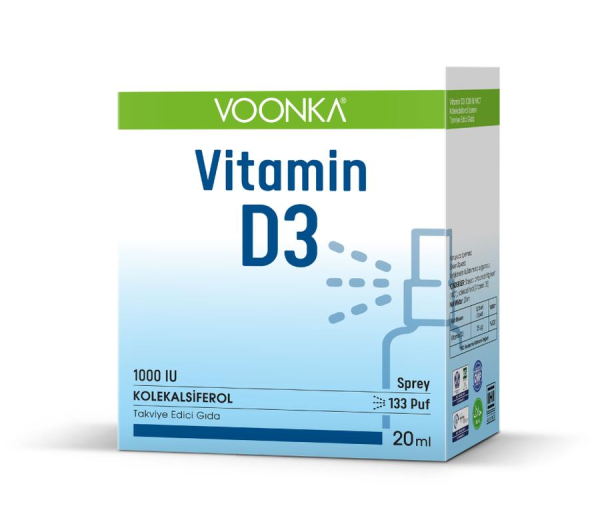 Voonka Vitamin D3 1000 IU Sprey 20 ml