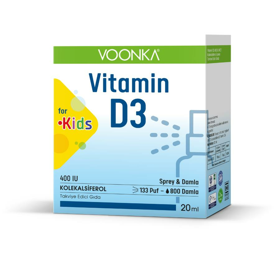 Voonka Vitamin D3 400 IU Kids Sprey 20 ml