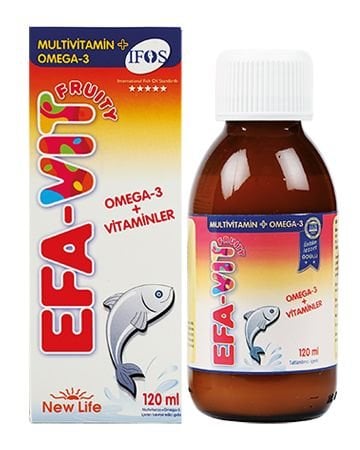 New Life Efa-Vit Fruity Şurup 120 ml Meyveli Balık Yağı