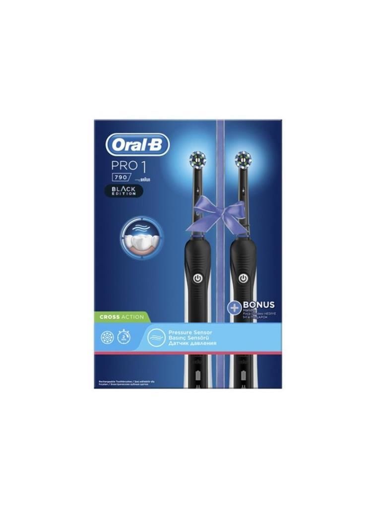 Oral-B Pro 1 790 Limited Edition Şarj Edilebilir Diş Fırçası Siyah 2'li