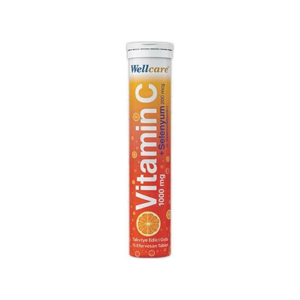 Wellcare Vitamin C + Selenyum 15 Efervesan Tablet