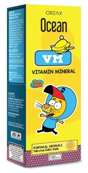 Ocean VM Vitamin Mineral Portakal Aromalı Şurup 150 ml Kral Şakir