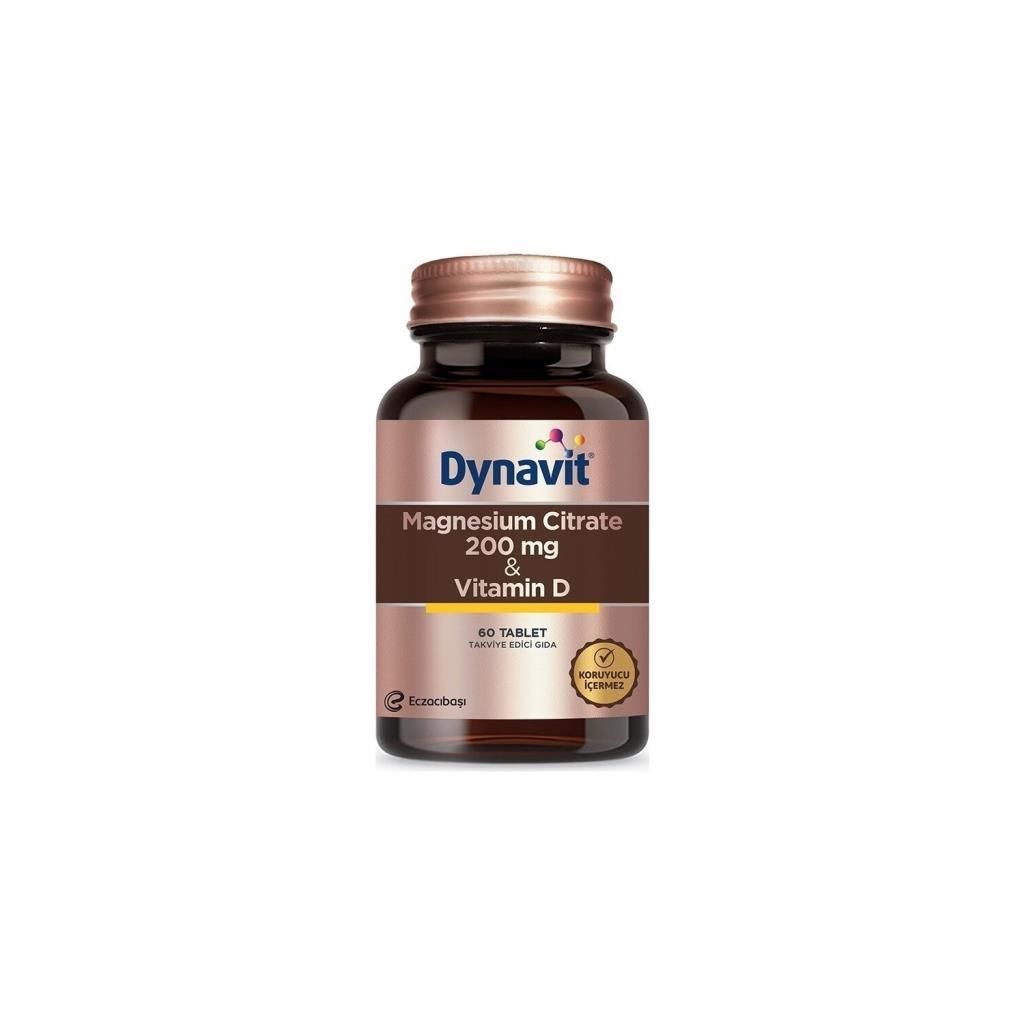 Dynavit Magnesium Citrate 200 mg + Vitamin D 60 Tablet