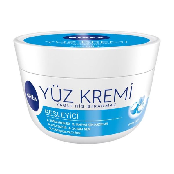 Nivea Yağlı His Bırakmaz Yüz Kremi Besleyici - Shea Yağı 100 ml