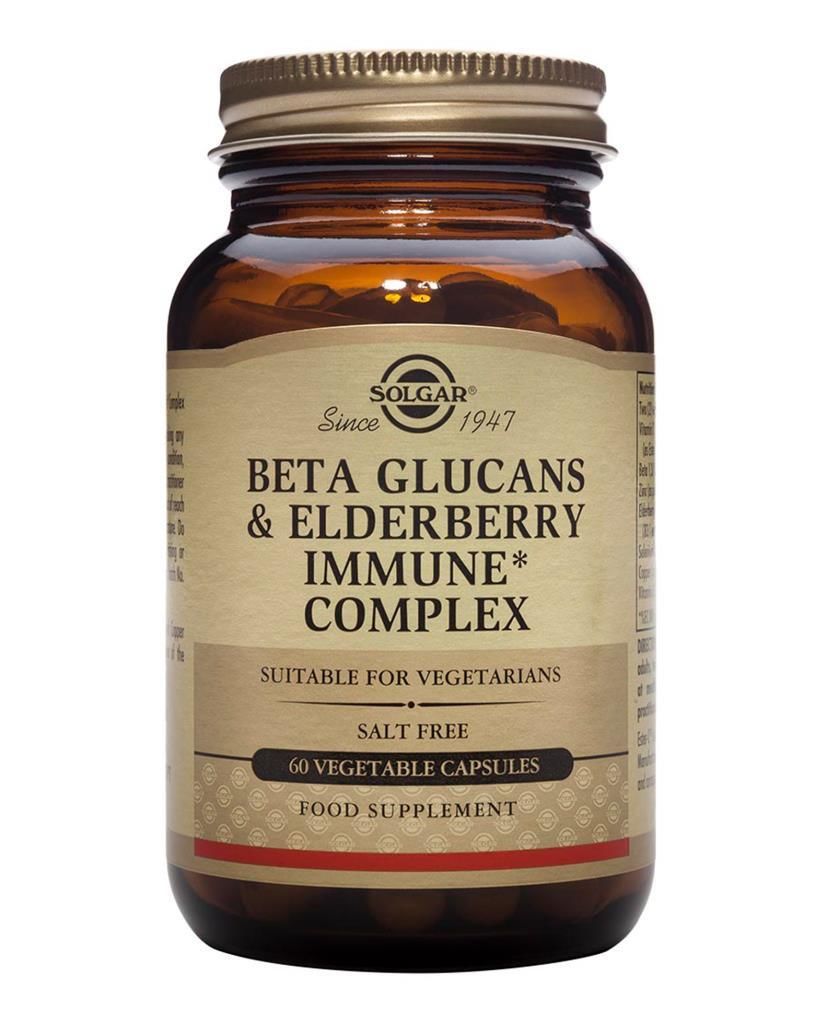 Solgar Beta Glucans + Elderberry Complex 60 Kapsül