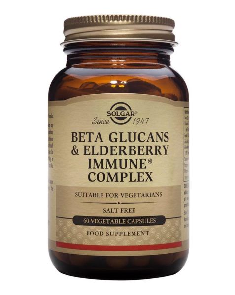 Solgar Beta Glucans + Elderberry Complex 60 Kapsül