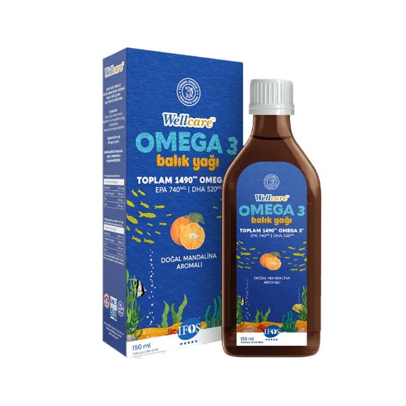 Wellcare Omega-3 Doğal Mandalina Aromalı Balık Yağı 150 ml