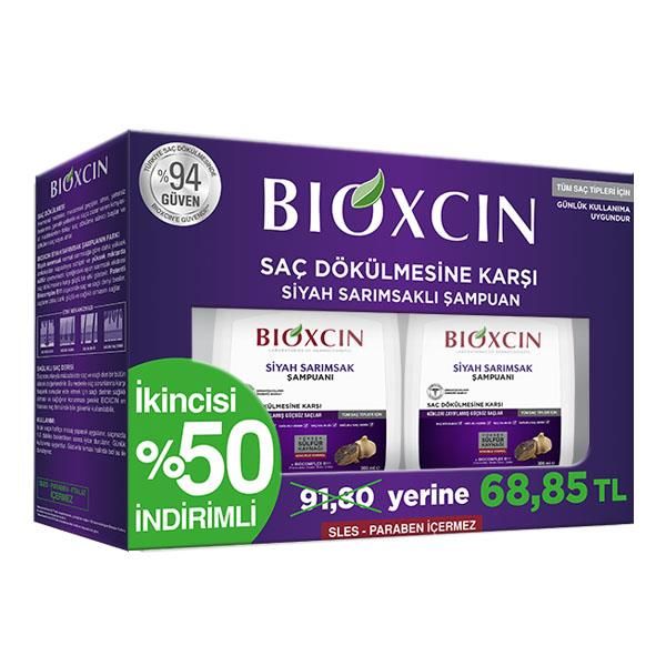 Bioxcin Siyah Sarımsaklı Şampuan 2 x 300 ml