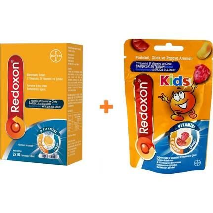 Redoxon_Kids 25 Çiğneme Tableti + Üçlü Etki 20 Efv. Tablet