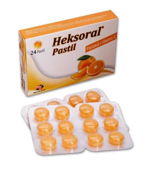 Heksoral Portakal + Vitamin C Pastil 24 Adet