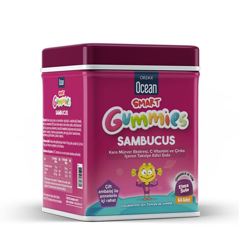 Ocean Smart Gummies Sambucus Çiğnenebilir Jel Form 64 Adet