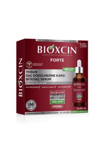 Bioxcin Forte Saç Dökülmesine Karşı Bitkisel Serum 3 x 50 ml