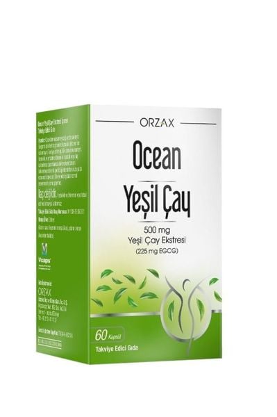 Ocean Green Tea 500 mg (Yeşil Çay) 60 Kapsül