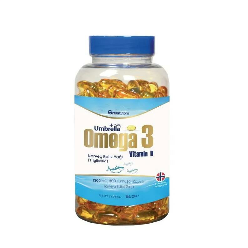 Green Store Umbrella Plus Omega 3 Balık Yağı 200 Kapsül