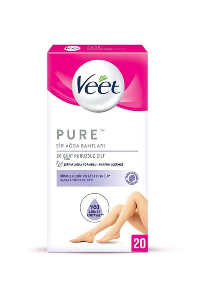 Veet Pure Hipoalerjenik Sir Ağda Bantları 20 Adet Bacak Ve Vücut