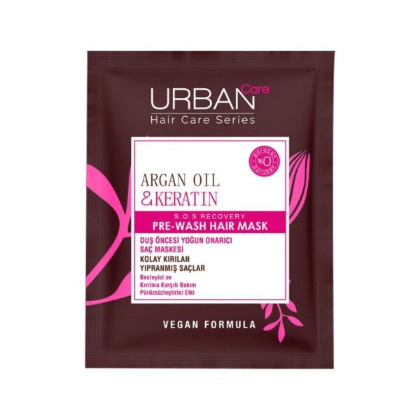 Urban Care Argan Oil + Keratin Besleyici ve Kırılma Karşıtı Saç Bakım Maskesi 50 ml