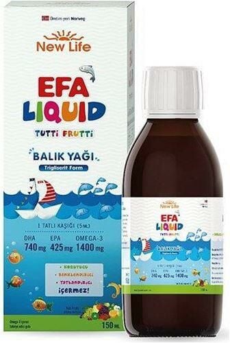 NewLife EFA Liquid Tutti Frutti Balık Yağı Şurubu 150ml