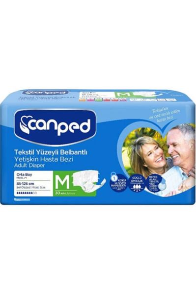 Canped Belbantlı Yetişkin Hasta Bezi Orta - Medium 30 Adet