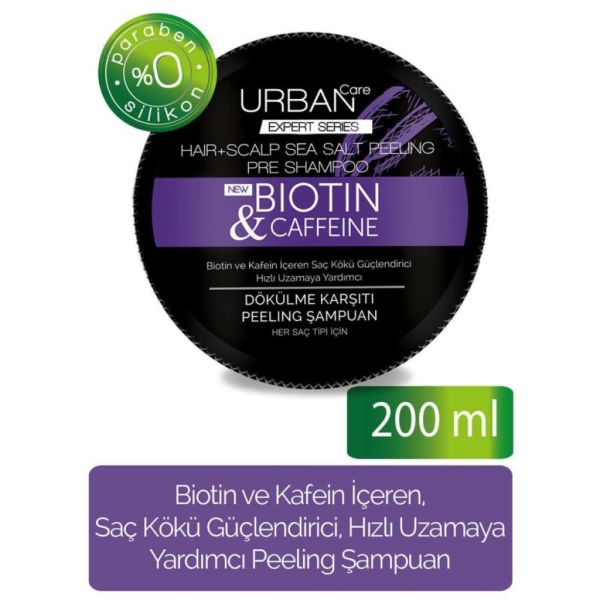 Urban Care Expert Biotin + Caffeine Peeling Şampuan 200 gr