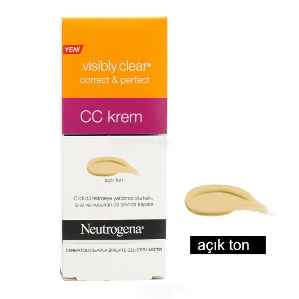 Neutrogena Visibly Clear CC Krem Açık Ton 50 ml