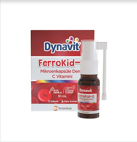 Dynavit FerroKid-C Mikroenkapsüle Demir C Vitamini Damla/Sprey 30 ml