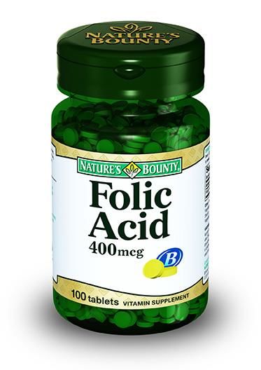 Nature's Bounty Folic Acid 400 mcg 100 Tablet