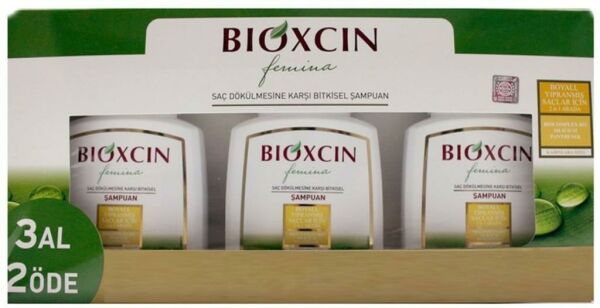 Bioxcin Femina 3 Al 2 Öde Boyalı ve Yıpranmış Saçlar Şampuan