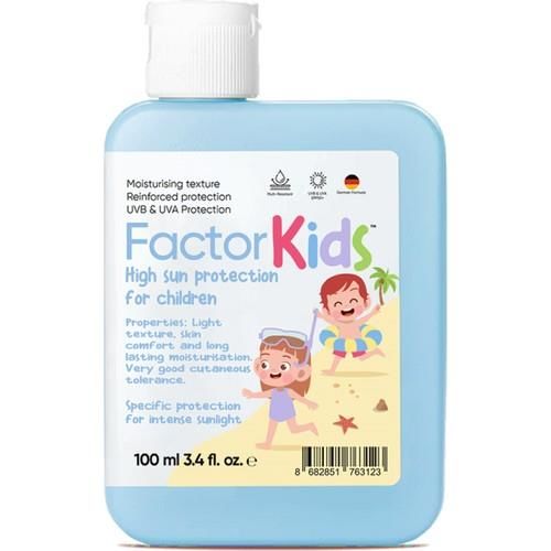 Factor Kids Ultra Nemlendirici SPF50+ Çocuklar İçin Yüksek Korumalı Güneş Kremi 100 ml