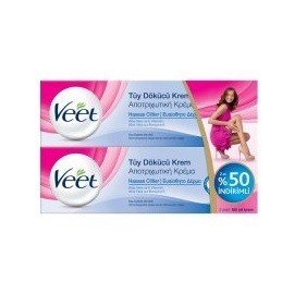 Veet Naturals Hassas Ciltler İçin Tüy Dökücü Krem 90 ml 2'li Paket