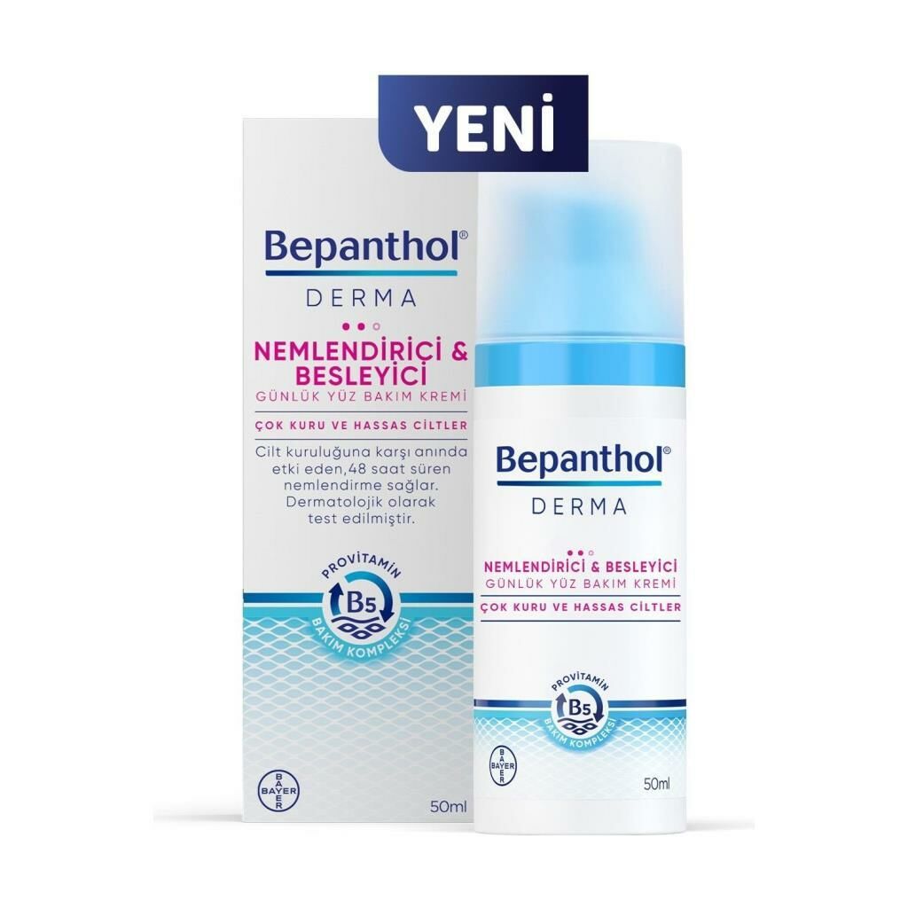 Bepanthol Derma Nemlendirici ve Besleyici Çok Kuru ve Hassas Ciltler İçin Günlük Yüz Bakım Kremi 50 ml